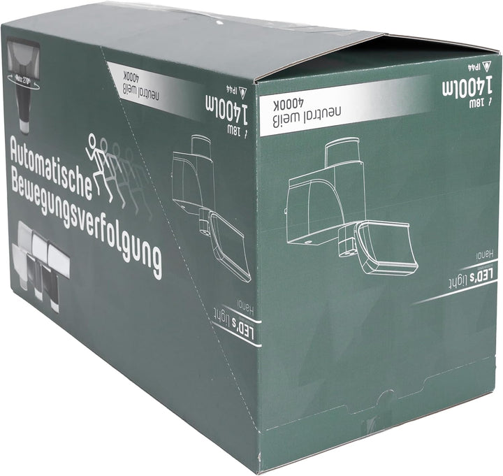 LED's light 0310782 LED-Strahler anthrazit mit 180° Bewegungsverfolgung 18W IP44