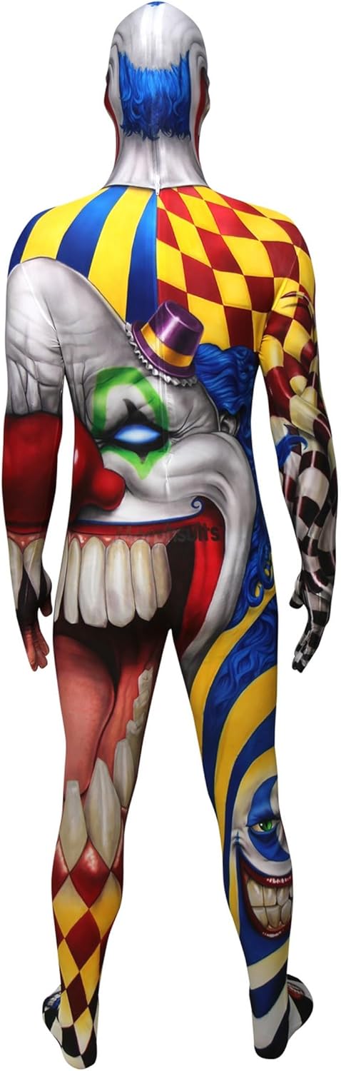 Morphsuits Clown Ork Jaw Dropper Monster Kostüm, Halloween und Karneval - L (163cm-175cm) L Clown, L