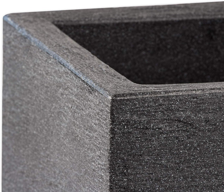 BigDean Pflanzkübel 80x30 cm gross - Granitstein-Optik in Anthrazit - Für Aussen, frostsicher & wass