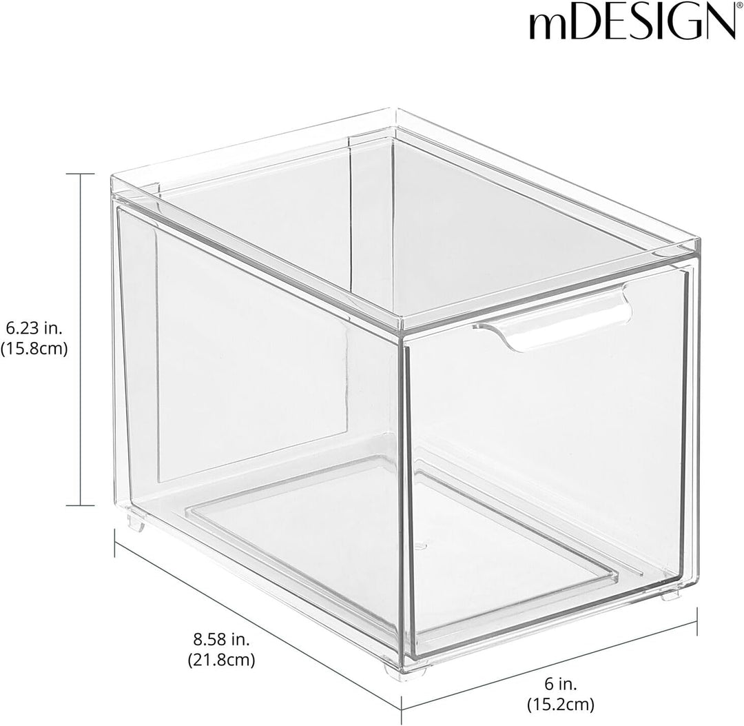 mDesign Kosmetikorganizer – stapelbare Schubladenbox aus Kunststoff – praktische Box zur Aufbewahrun