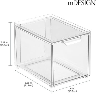 mDesign Kosmetikorganizer – stapelbare Schubladenbox aus Kunststoff – praktische Box zur Aufbewahrun