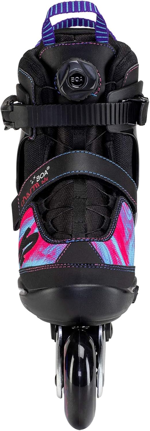 K2 Skates Mädchen Inline Skates CHARM BOA ALU, black - pink, 30F0120 Black - Pink M (EU: 32-37 / UK: