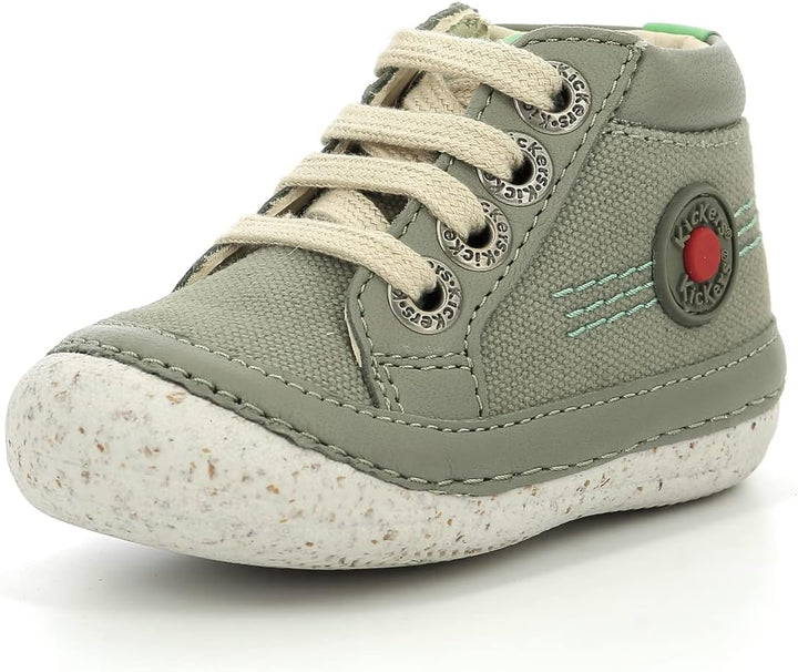 Kickers Unisex Kinder Sonistreet Stiefelette 18 EU Khaki Grün, 18 EU Khaki Grün