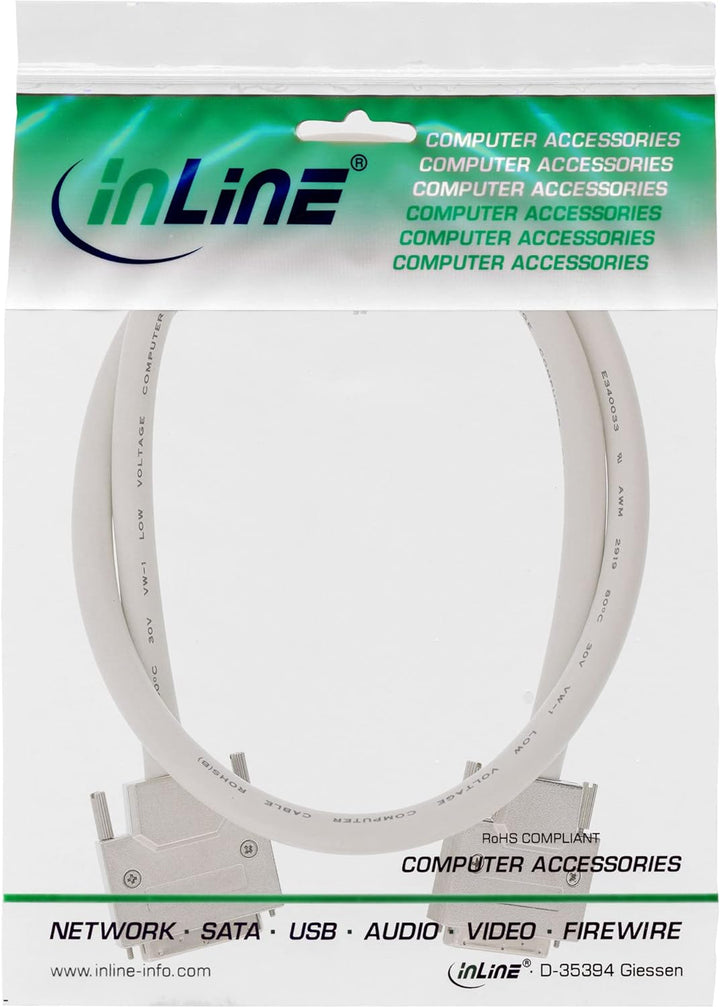 InLine® SCSI U320 Kabel, 68pol micro Centronics (VHD) Stecker/Stecker, 3m