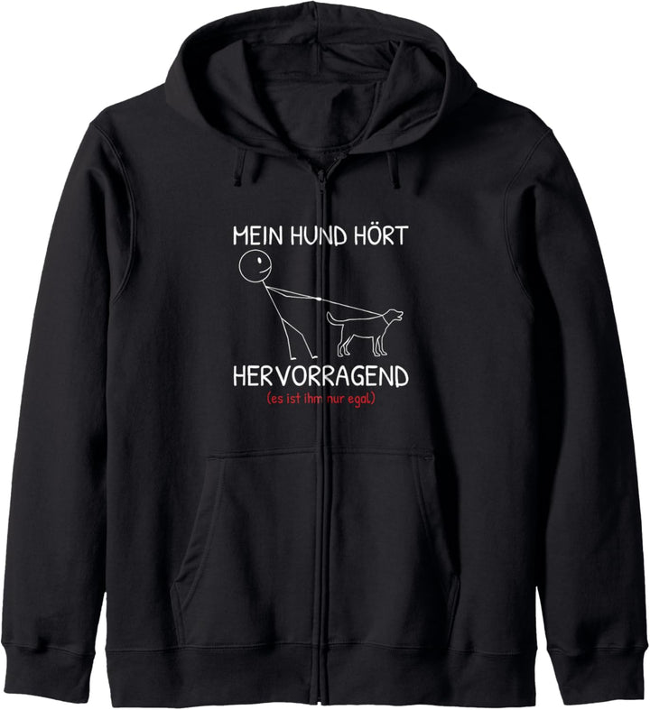 Mein Hund Hört Hervorragend Hundebesitzer Gassi Kapuzenjacke