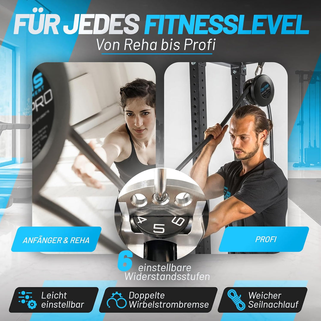 aerobis® revvll PRO | Endlos Seil Trainer | Variabler Widerstand, platzsparend, leicht | Klettertrai