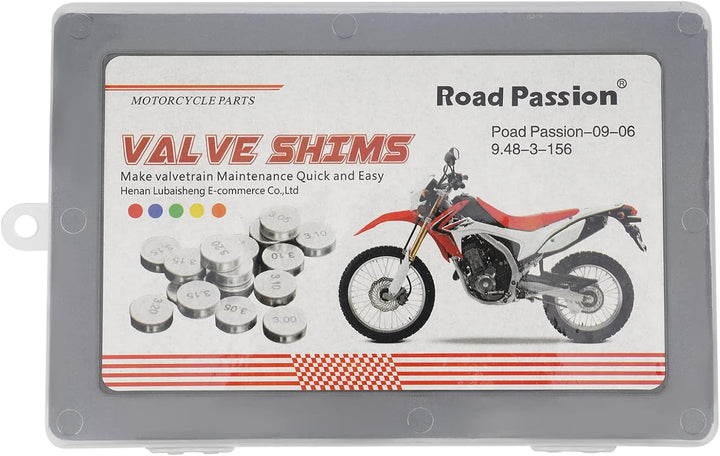 Road Passion 9.48mm Ventil Shim Ventileinstellplättchen Kit 1.2mm-4mm 156 pcs für Suzuki SV1000/S 20