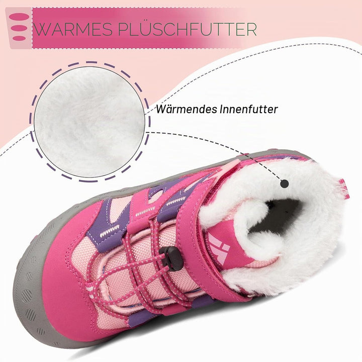 Mishansha Kinder Winterschuhe Warm Gefüttert Winterstiefel Jungen Mädchen Schneestiefel Outdoor Ruts