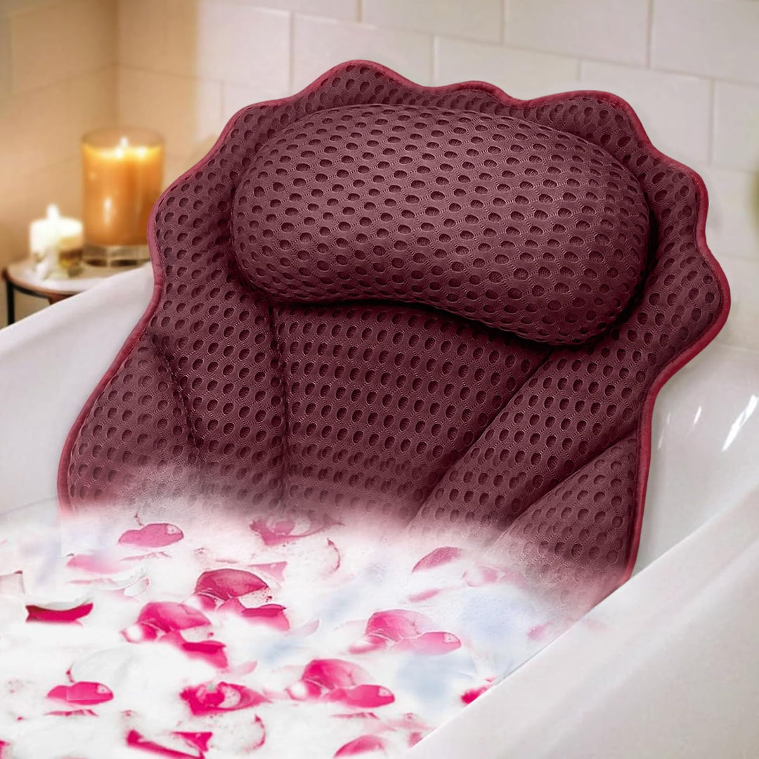 Badewannenkissen RUVINCE Ergonomisches Luxus-Badewannenkissen mit Kopf-, Nacken-, Schulter- und Rück