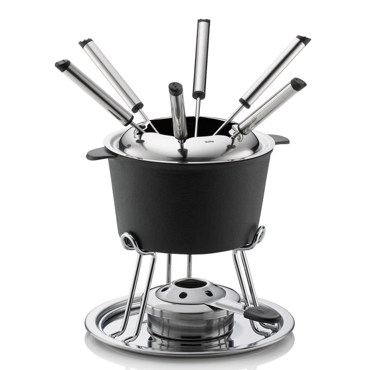 kela Fondue-Set Comore Gusseisen schwarz 19,5cm 20cmØ, 20x20x19,5