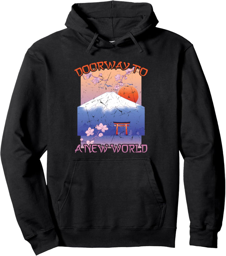 Japanische Ästhetik – Doorway To A New World – Otaku Pullover Hoodie