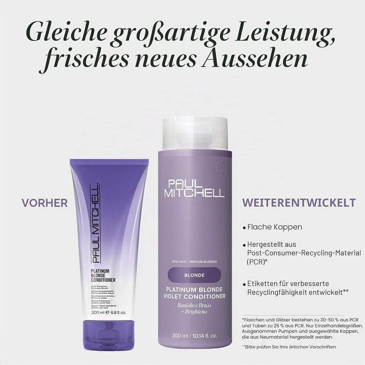 Paul Mitchell 110134 Platinum Blonde Conditioner - Violett Pflege-Spülung für blondes, graues oder w