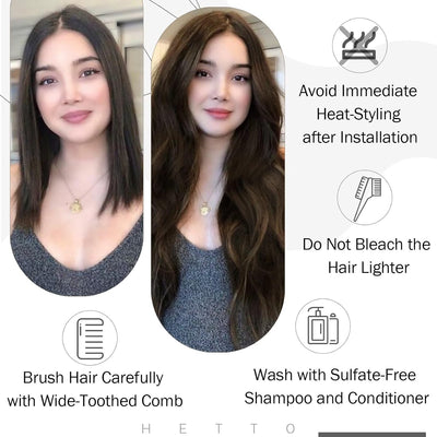 Hetto Tressen Echthaar Extensions Dunkelbraun Tressen Extensions Zum Einnähen Tressen Extensions Bra