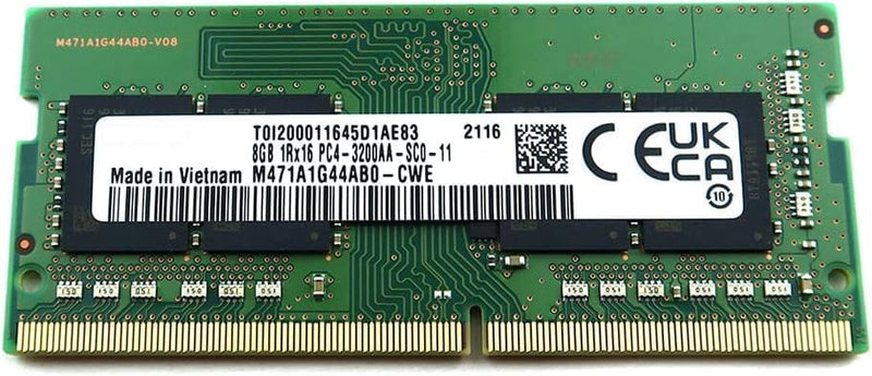 Samsung M471A1G44AB0 8GB 1Rx16 DDR4 SO-DIMM PC4-25600 3200MHz 260-Pin Non-ECC CL22 1,2V Laptop Arbei