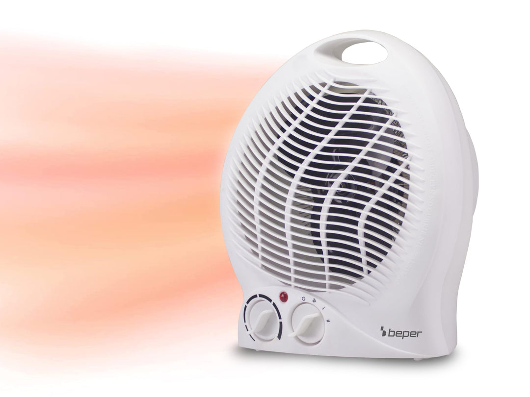 BEPER P203TER202 Heizlüfter, 2000W, 2 Wählbare Wattstufen, Kompakter Heizlüfter mit einstellbarem Th