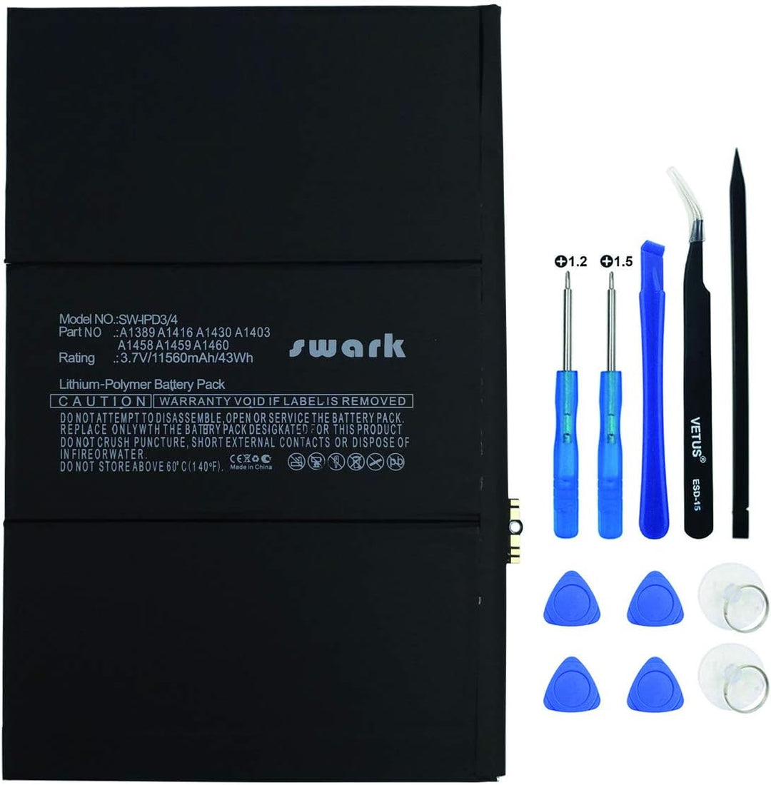 Swark A1389 Akku Kompatibel mit Apple iPad 3 3rd 4 4th A1389 A1416 A1430 A1403 A1458 A1459 A1460 616