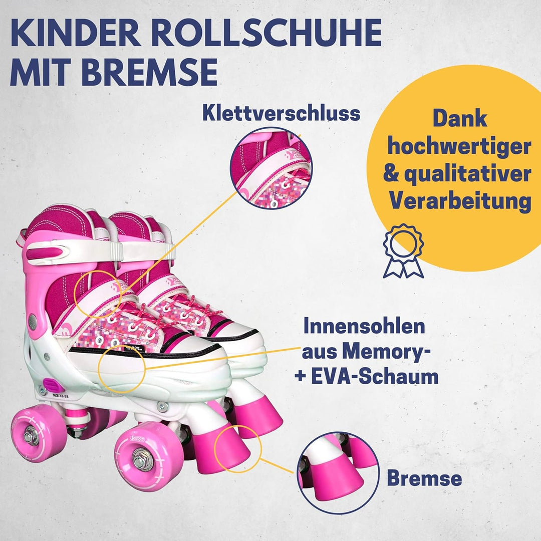 Best Sporting Rollschuhe Kinder Mädchen I Inline Skates Kinder grössenverstellbar I Inliner für Kind