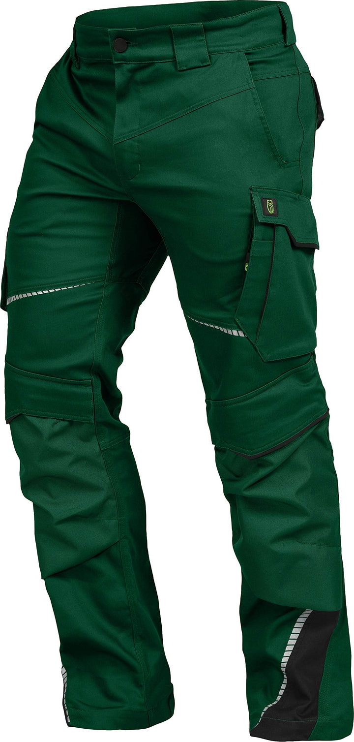 Leib Wächter Flex-Line Workwear Bundhose Arbeitshose mit Spandex (grün/schwarz, 60)