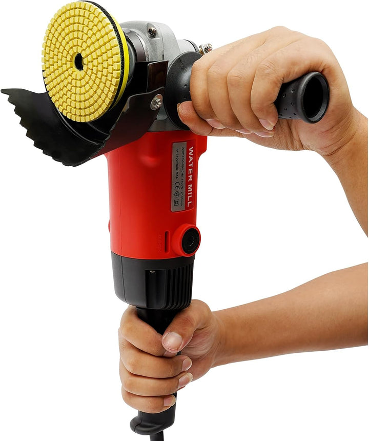 Elektrisch Nassschleifmaschine Messerschleifer Poliermaschine Steinschleifer 1400W mit Diamant Aufla
