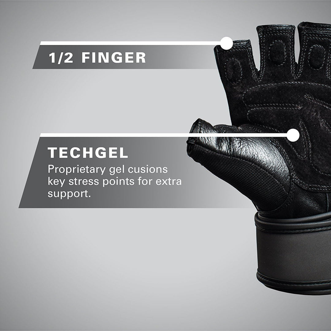 Harbinger Red Line Gewichtheber Handgelenk Wraps, 1 paar Trainingshandschuh mit Handgelenkwickel M,