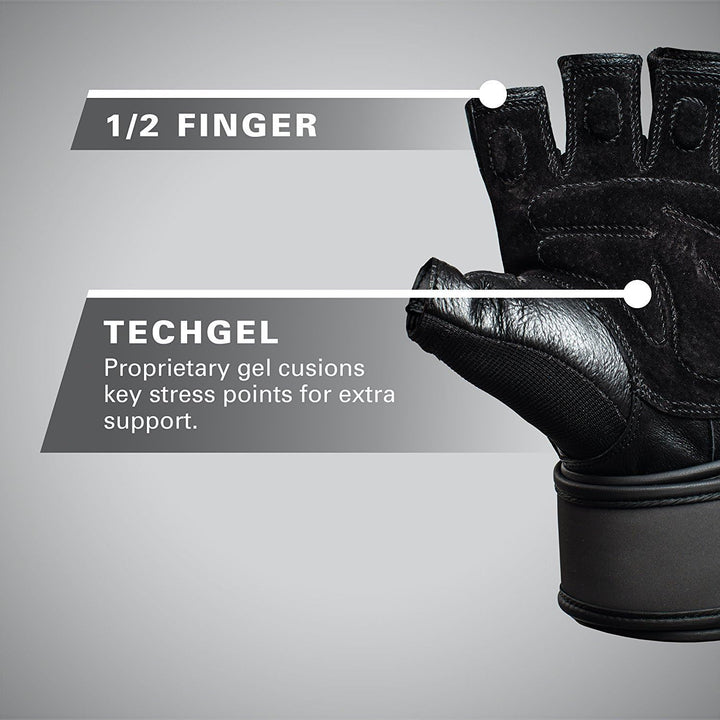 Harbinger Red Line Gewichtheber Handgelenk Wraps, 1 paar Trainingshandschuh mit Handgelenkwickel M,