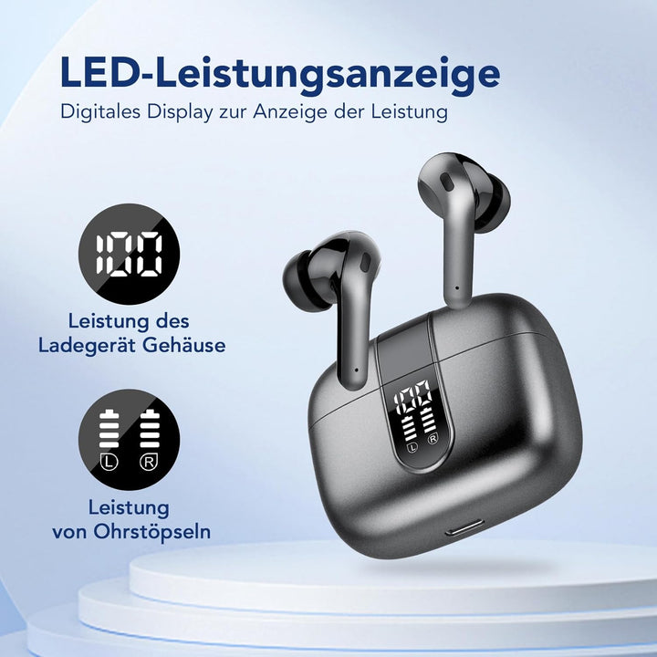 taopod Bluetooth Kopfhörer, Kopfhörer Kabellos Bluetooth 5.3 CVC Noise Cancelling, 40h Spielzeit IPX