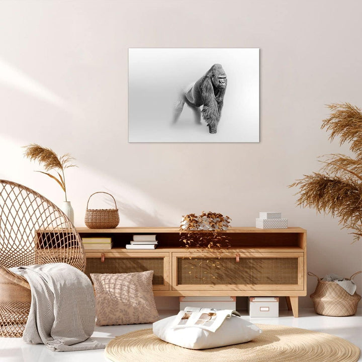 Bilder auf Leinwand Orang-Utan Tier Leinwandbild mit Rahmen 70x50cm Wandbilder Dekoration Wohnzimmer