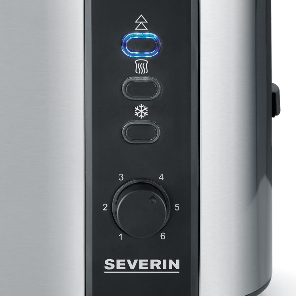 SEVERIN Automatik-Toaster, Toaster mit Brötchenaufsatz, hochwertiger Edelstahl Toaster zum Toasten,