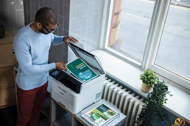 Brother DCP-L3560CDW - Kompaktes 3-in-1 Farb-LED Multifunktionsgerät mit WLAN/LAN, ADF und Duplexdru