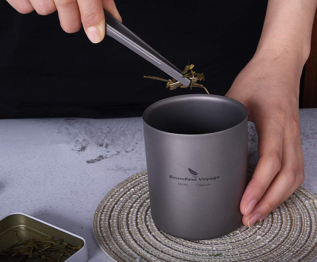 iBasingo Titan Becher 180ml Mini Reisebecher Doppelwandige Isolierte Tasse Outdoor Camping Faltbare