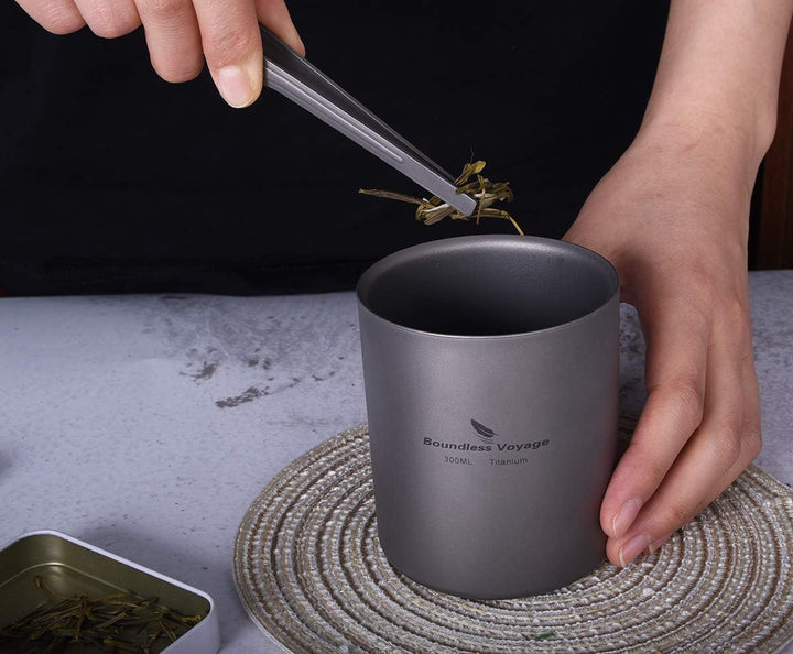 iBasingo Titan Becher 180ml Mini Reisebecher Doppelwandige Isolierte Tasse Outdoor Camping Faltbare