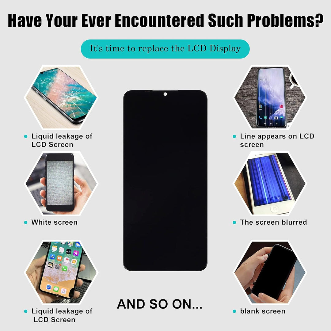 SwarKing LCD Display kompatibel mit Redmi 9 Touch Screen Digitizer (Schwarz ohne Rahmen) Ersatzteile