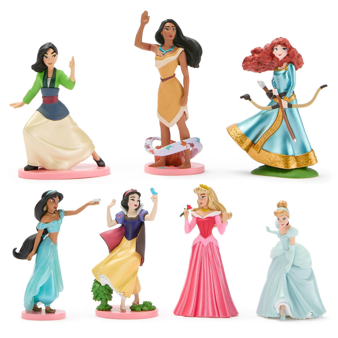 Disney Store Official - Disney Prinzessinnen - Figurenset - 7 Spielzeuge - Mit Mulan, Pocahontas, Me