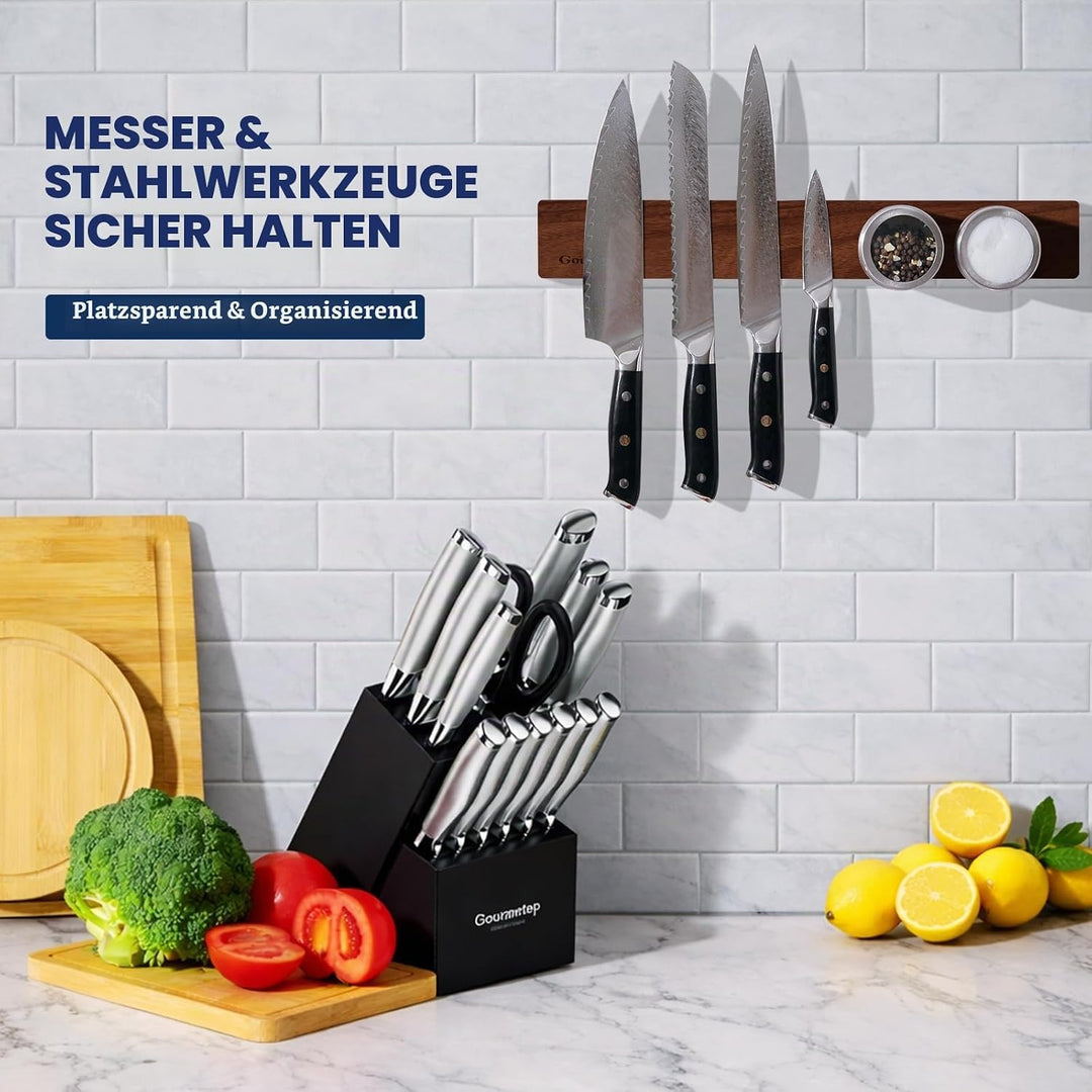 Aktualisiert 2026 Magnetleiste Messer, Messerblock Magnetisch 40,6cm, Messerhalter Magnetisch ,Magne