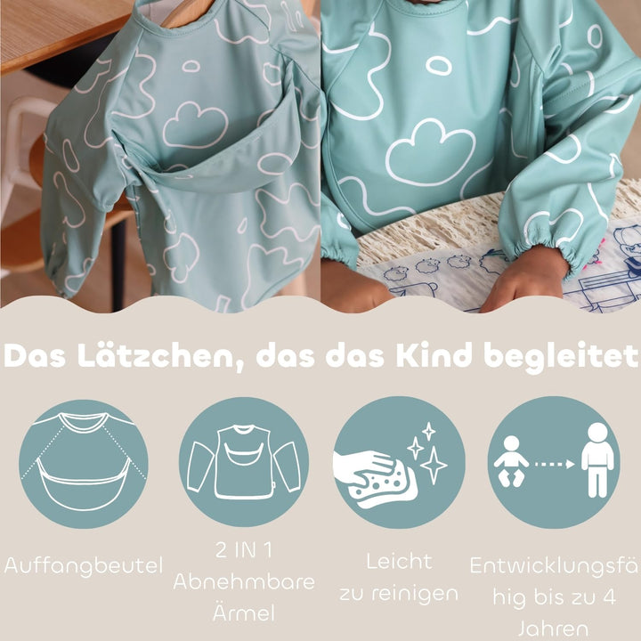 BÉABA Baby-Essensset Geschenkset ab 4 Monaten – Edelstahl-Teller mikrowellengeeignet, Ergonomisches