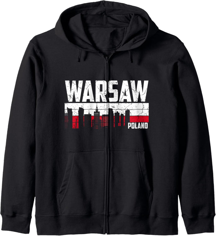 Mein Warschau Skyline Heimat Stadt Souvenir Kapuzenjacke
