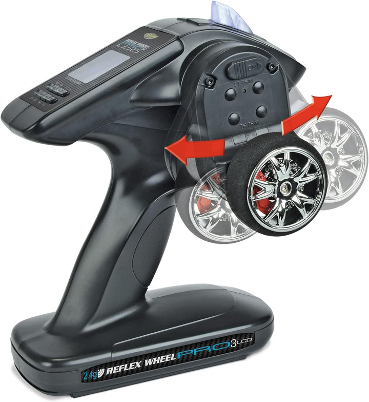 Carson 500500054 500500054-FS 3K Reflex Wheel Pro 3 LCD 2.4G Fahrzeug, Small