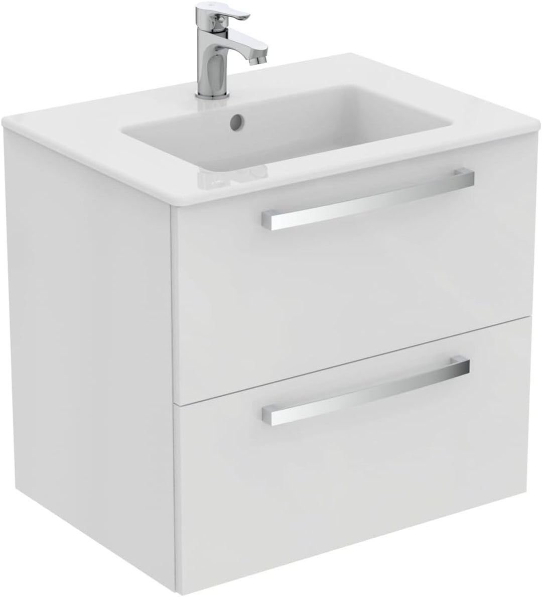 Ideal Standard BC647AA Alpha Waschtischarmatur mit Zugknopf-Ablaufgarnitur Mit Stange zur Steuerung