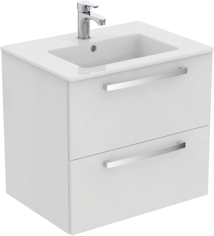 Ideal Standard BC647AA Alpha Waschtischarmatur mit Zugknopf-Ablaufgarnitur Mit Stange zur Steuerung