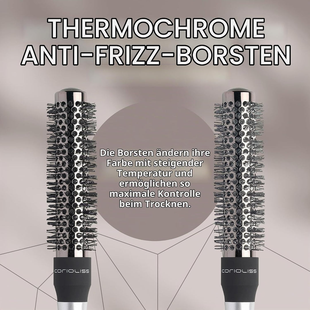 CORIOLISS | Haarbürsten für Frauen | Professionelle Titanium Round Barrel Ionic Haarbürste | Ideal f