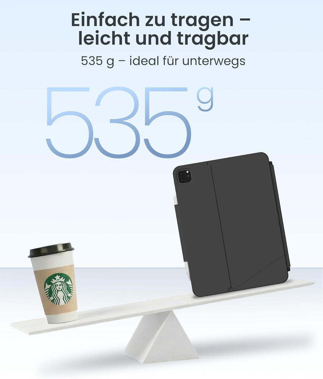 typecase Hülle mit Tastatur für iPad A16 11 2025/10 Generation & iPad Air 11" M4/M3/M2 & iPad Pro 11