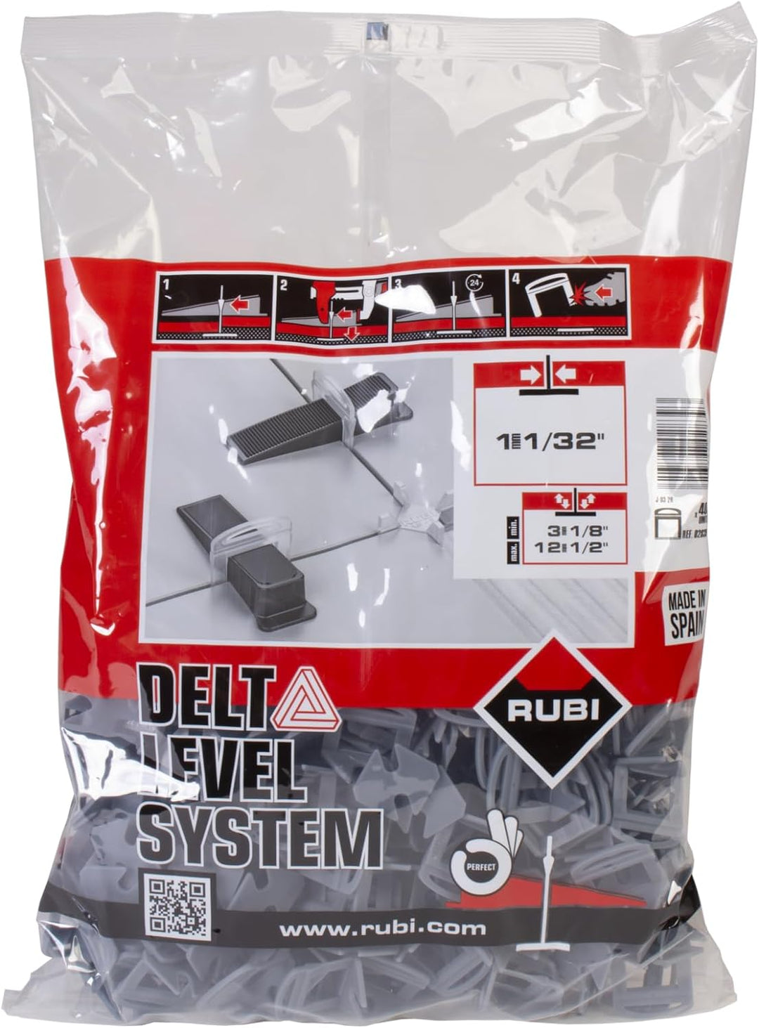 Flansch d. Level. Sys. 2839 3 ? 12 mm 1 mm B/0400 3 - 12 mm Weiss, 3 - 12 mm Weiss