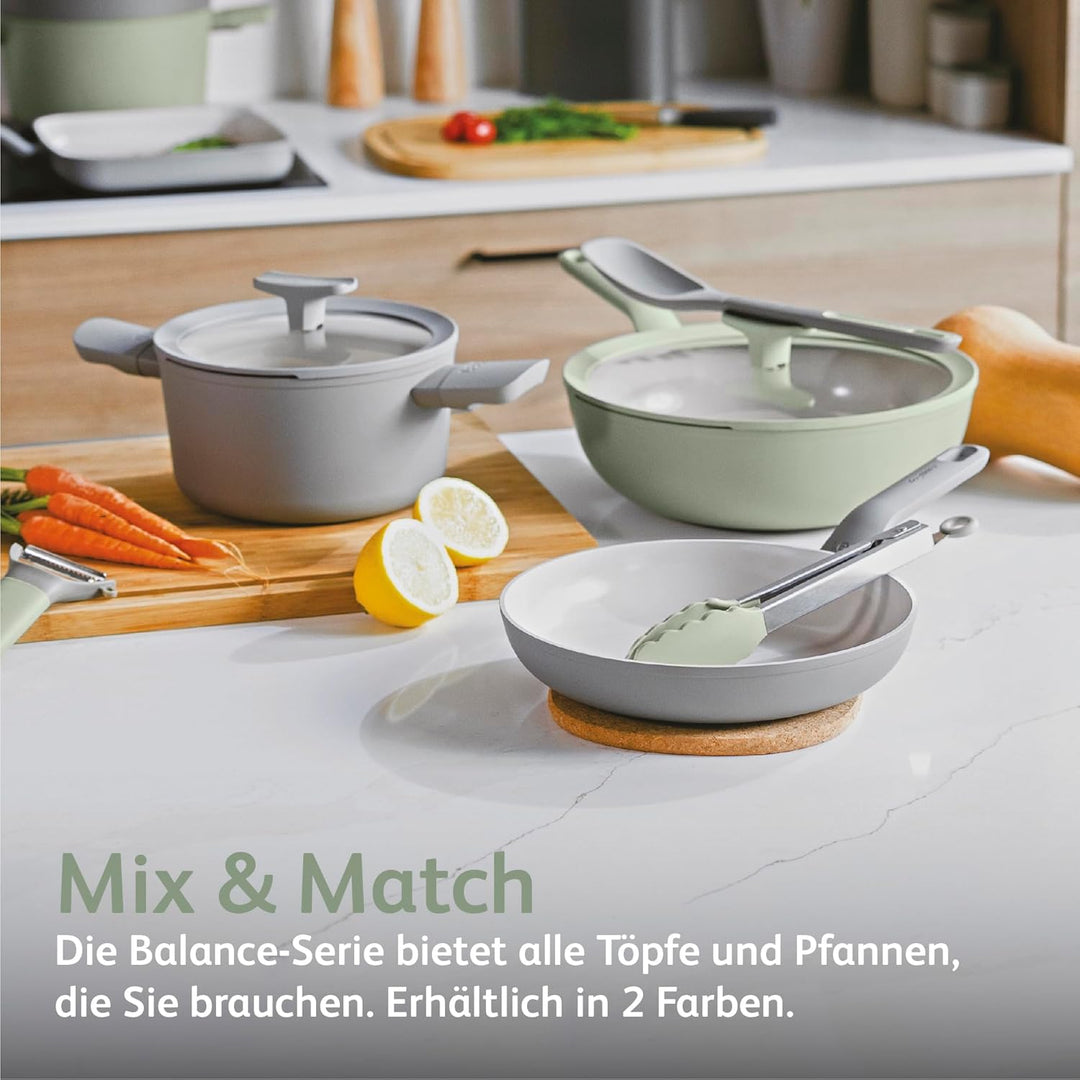 BergHOFF Leo Doppelgriffige Schmorbratenpfanne mit Deckel Balance Moonmist 26 cm - Leo