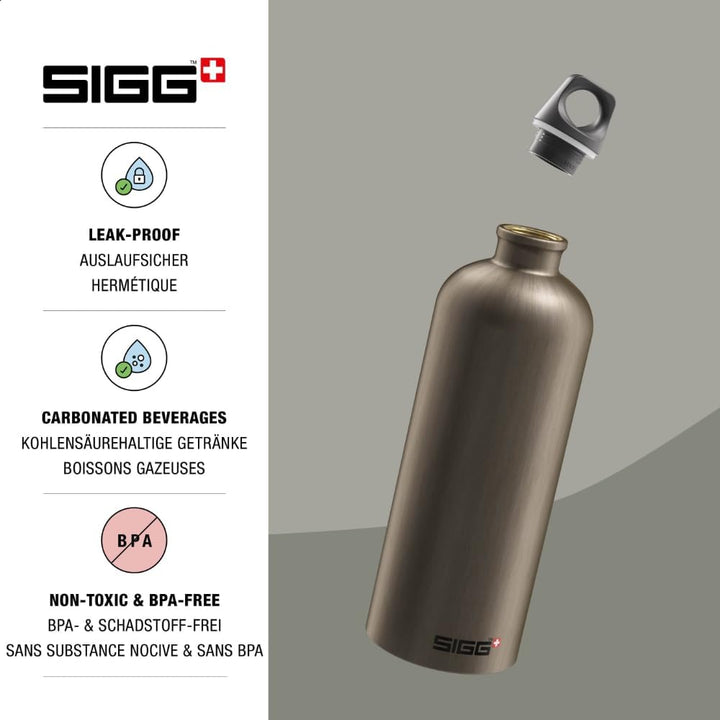 Sigg - Alu Trinkflasche - Traveller - Made in Switzerland - Climatpartner Zertifiziert - Kohlensäure