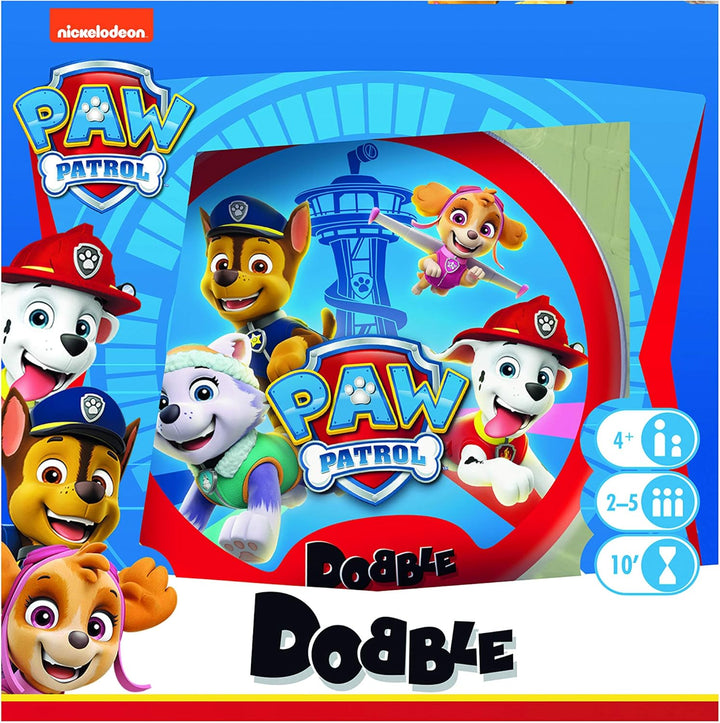 Zygomatic, Dobble Paw Patrol, Kinderspiel, Kartenspiel, 2-5 Spieler, Ab 4+ Jahren, 10+ Minuten, Deut
