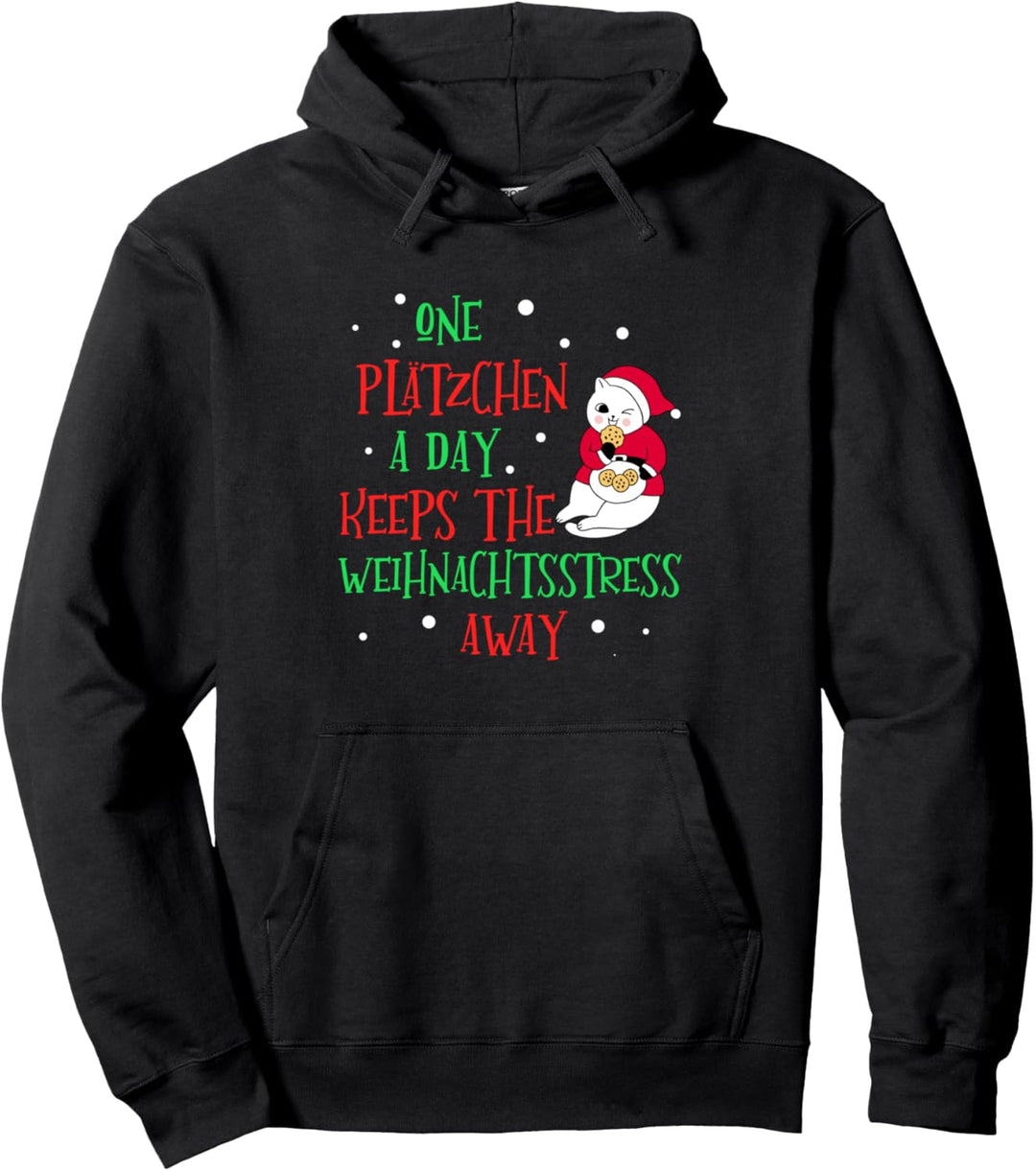Katze Santa Weihnachtsmann Weihnachtsstress Neujahr Geschenk Pullover Hoodie