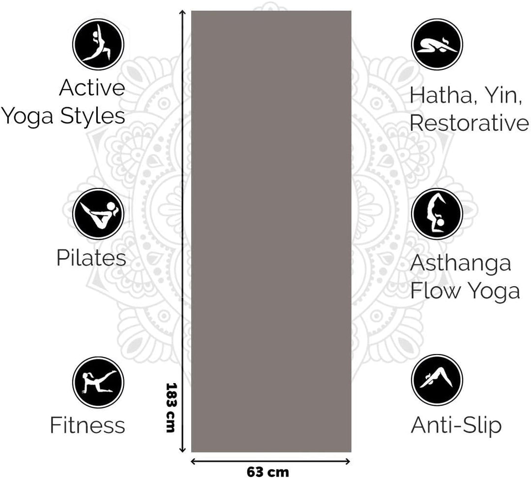 Love Generation - Dicke Yoga Matte Taupe, Taupe