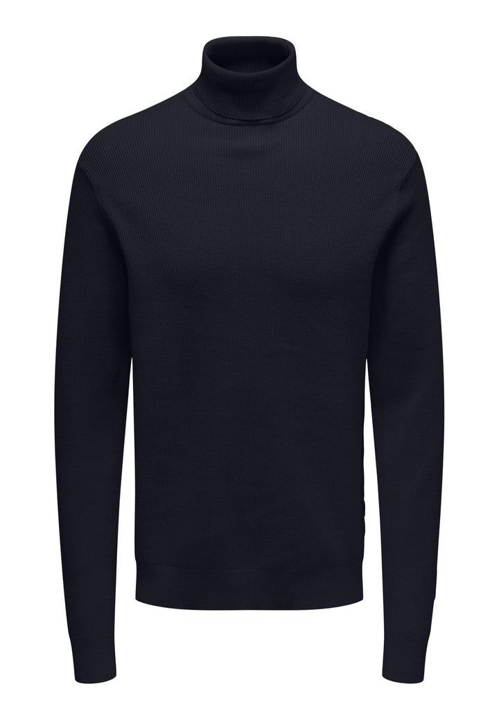 ONLY & SONS Herren Rollkragen Strickpullover ONSPhil Herrenpullover mit Kragen XL Dark Navy, XL Dark