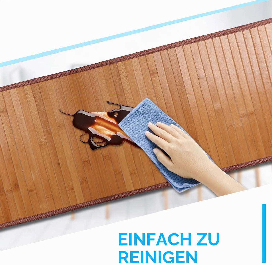Bambus Tischsets und Tischläufer für Esstisch, Tischläufer 30*274cm lang, Bauernhaus Stil Küche Tisc