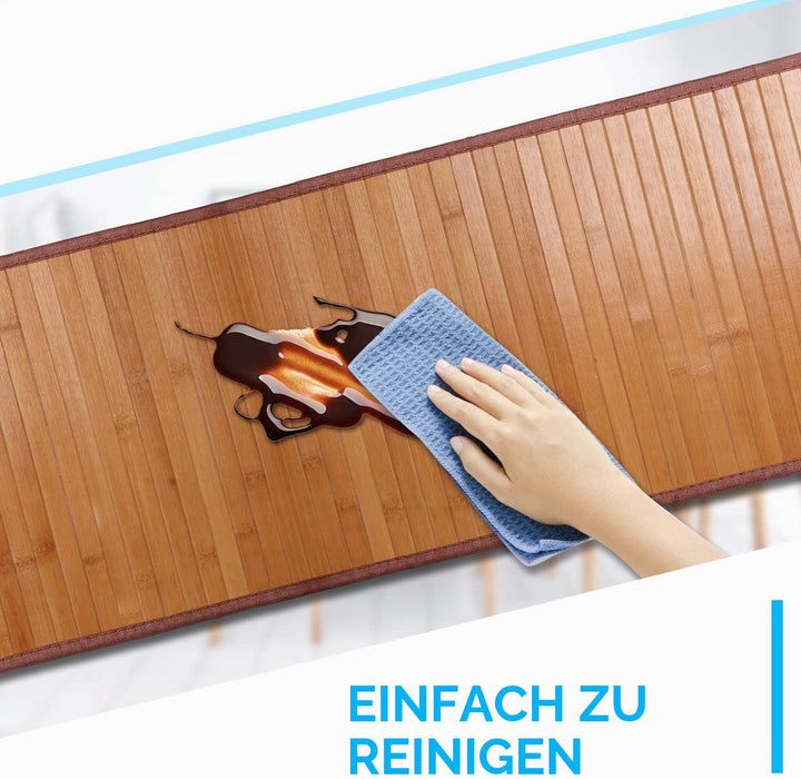 Bambus Tischsets und Tischläufer für Esstisch, Tischläufer 30*274cm lang, Bauernhaus Stil Küche Tisc